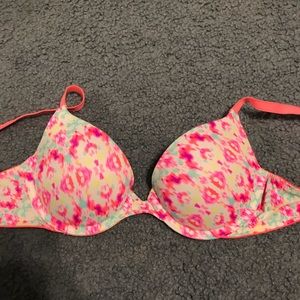 Pink push up bra